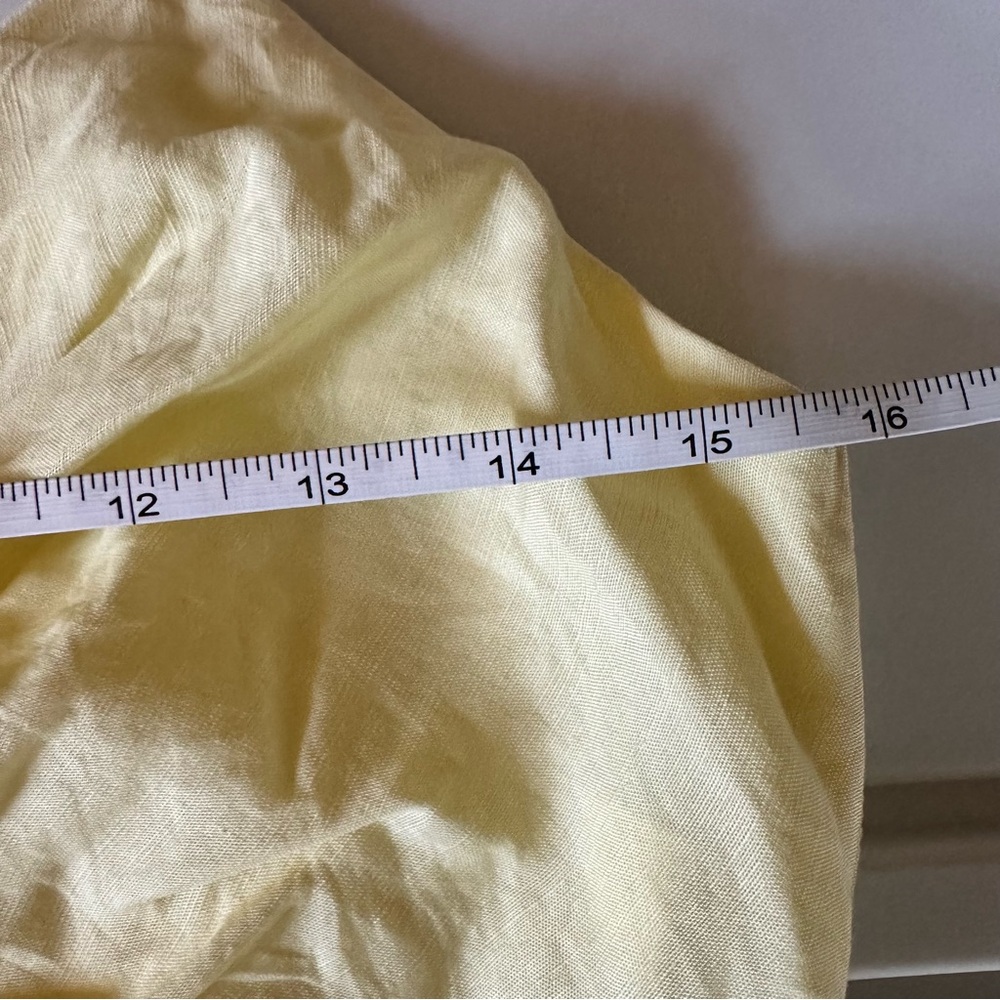 Elegant Yellow Ruched Dress - Picture 8 of 12